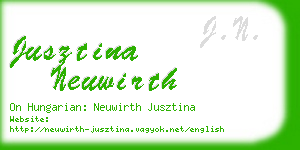 jusztina neuwirth business card